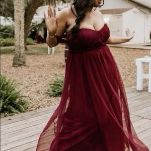 CHRISTINA CONVERTIBLE DRESS CURVE - CABERNET